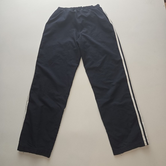 Adidas Track Pants Mens Medium Navy Climalite 3-Stripes Athletic Ankle Zip Gym - Picture 7 of 9